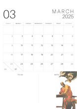 Load image into Gallery viewer, Culture Quota 2025 Printable Vertical Wall Calendar